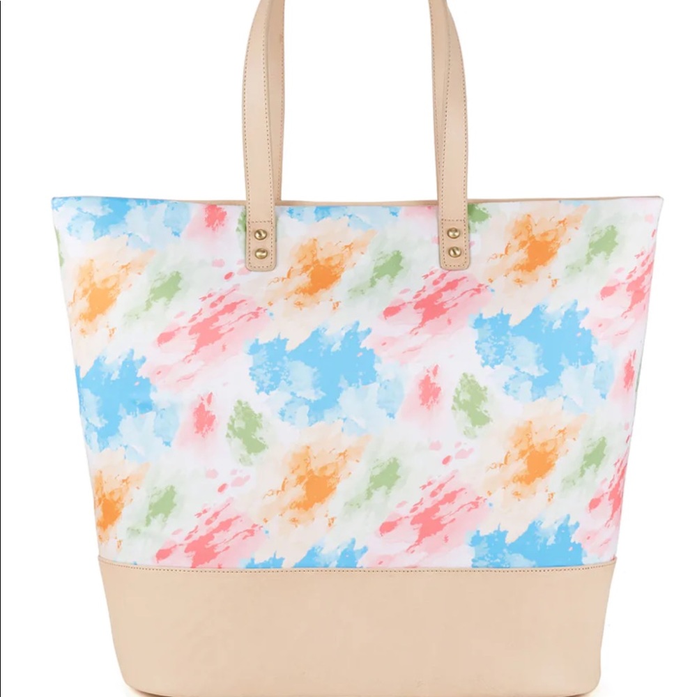 Australia Luxe Co. Blue Bag Bowery Tote - Watercolor